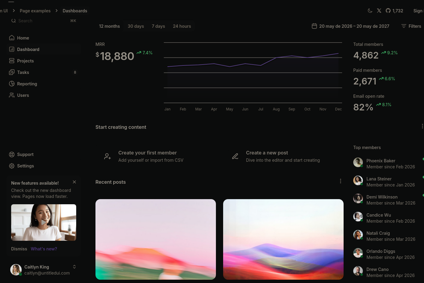 Dashboard React